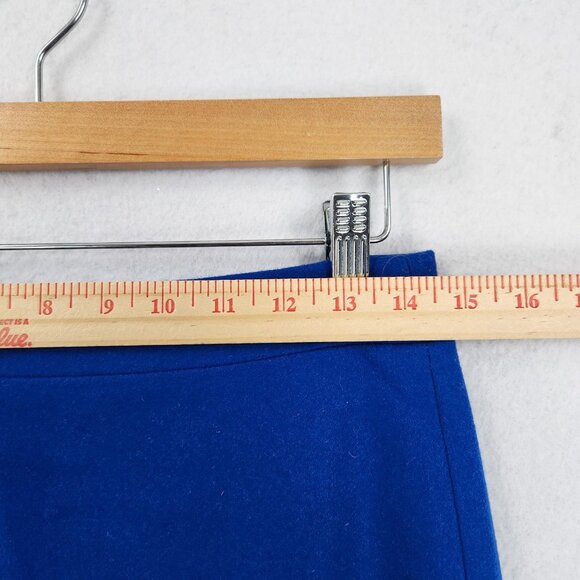 J Crew Skirt Womens 2 Blue Wool Blend Knee Length Pencil Classic Career Casual - Picture 3 of 10